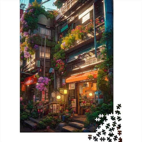 500-teiliges Puzzle für Erwachsene, Japanisches Puzzle im japanischen Stil, Holzpuzzle für Erwachsene, Familienunterhaltungsspielzeug, 500 Stück (52 x 38 cm) von BaoFFF