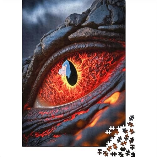 500-teiliges Puzzle für Erwachsene, Lava-Drachenauge, quadratische Puzzles für Erwachsene, Holzpuzzle, Spielzeug, Wanddekoration, 500 Stück (52 x 38 cm) von BaoFFF