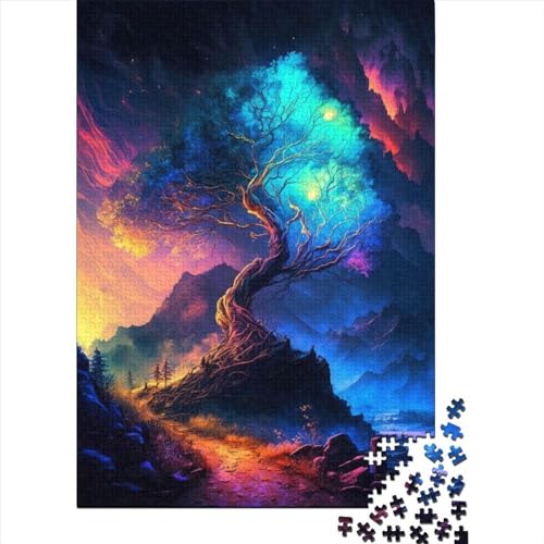 500-teiliges Puzzle für Erwachsene, magische Landschaft, quadratisches Puzzle für Teenager und Holzpuzzle, Familienspiele, Weihnachts- und Geburtstagsgeschenke, 500 Teile (52 x 38 cm) von BaoFFF