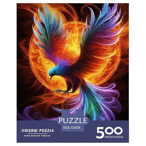 500-teiliges Puzzle mit Tierkunst und Vögeln für Erwachsene, Holzpuzzle, Puzzles, 500 Stück (52 x 38 cm) von BaoFFF