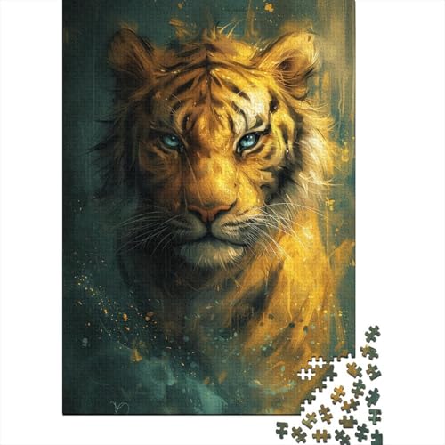 500-teiliges Puzzle mit süßem kleinen gelben Tiger, Puzzle für Erwachsene, ab 14 Jahren, 500 Teile (52 x 38 cm) von BaoFFF