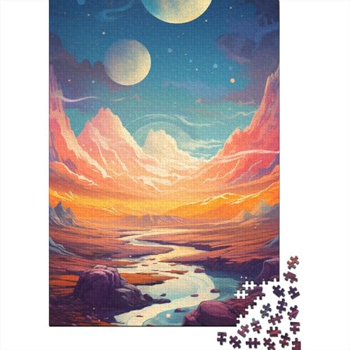 500-teiliges Puzzle zum Thema Weltraum, Berge, Universum, Puzzle für Erwachsene, ab 14 Jahren, 500 Teile (52 x 38 cm) von BaoFFF