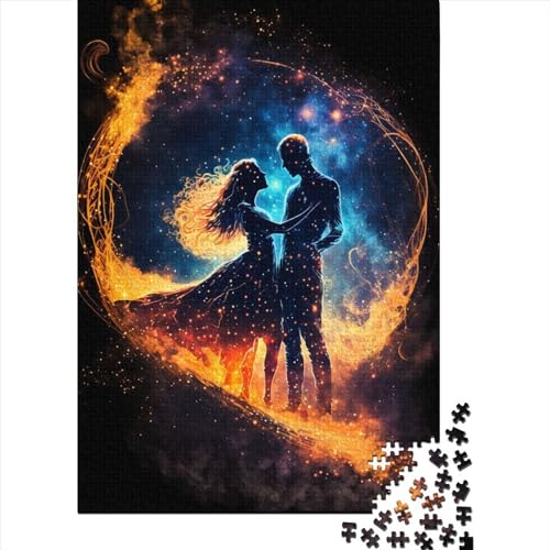 A Dance In Space Puzzles für Erwachsene 1000 Teile Holzpuzzles für Erwachsene Puzzles Jigsaw Puzzles für Erwachsene Lernspiel Herausforderungsspielzeug Geburtstagsgeschenk 1000 Stück (75x50cm) von BaoFFF