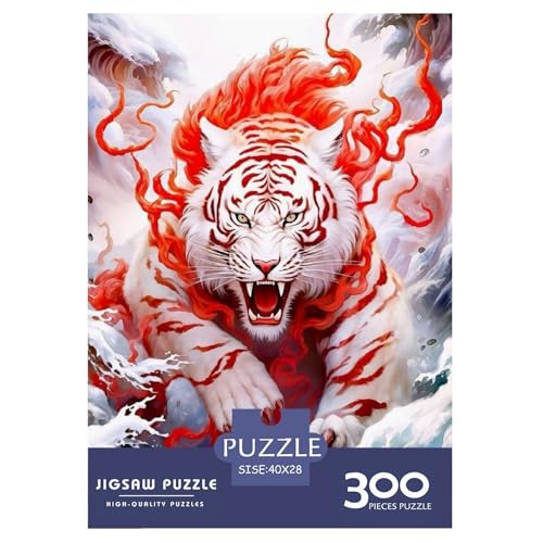 Animal Art Tiger-Puzzles für Erwachsene, 300-teiliges Puzzle, Holzpuzzles, Puzzles für Erwachsene, 300 Teile (40 x 28 cm) von BaoFFF