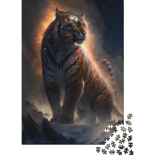 Animal Universe Tiger 1000-teiliges Puzzle für Teenager, Geschenke, Holzpuzzle, Puzzle für Erwachsene, Lernspiele für zu Hause, DIY-Spielzeug, 1000 Teile (75 x 50 cm) von BaoFFF