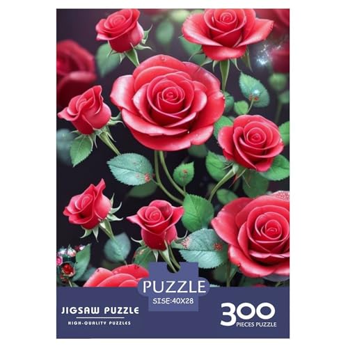 Art Flowers Puzzle 300 Teile Holzpuzzle Puzzle für Erwachsene für Erwachsene und Jugendliche ab 12 Jahren 300 Teile (40 x 28 cm) von BaoFFF