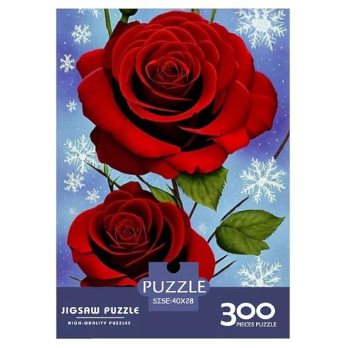 Art Flowers Puzzle für Erwachsene, 300 Teile, Holzpuzzle, Heim-Lernspiele, DIY-Spielzeug, 300 Stück (40 x 28 cm) von BaoFFF