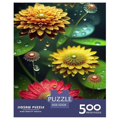 Art Flowers Puzzle für Erwachsene und Jugendliche, 500 Teile, Puzzles für Jugendliche, Geschenke, Spielspielzeug für Erwachsene, 500 Teile (52 x 38 cm) von BaoFFF