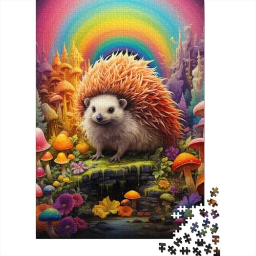 Art Hedgehog Puzzle für Erwachsene 1000-teiliges Familientreffen-Puzzle DIY 1000-teiliges Puzzlespiel 1000 Teile (75 x 50 cm) von BaoFFF