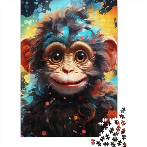 Art Monkey 500-teiliges Puzzle für Erwachsene, Brain Challenge-Puzzle für Teenager, Unmögliches Puzzle 500 Teile (52 x 38 cm) von BaoFFF