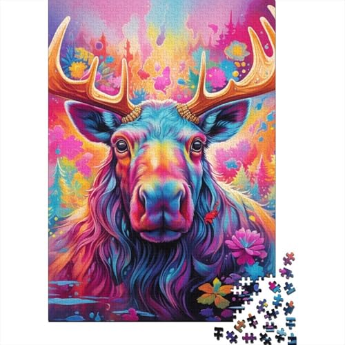 Art Moose 1000-teiliges Puzzle | Puzzle | Nachhaltiges Puzzle für Erwachsene | Premium-Puzzle aus 100% Holz | Lustige Spiele, 1000 Teile (75 x 50 cm) von BaoFFF