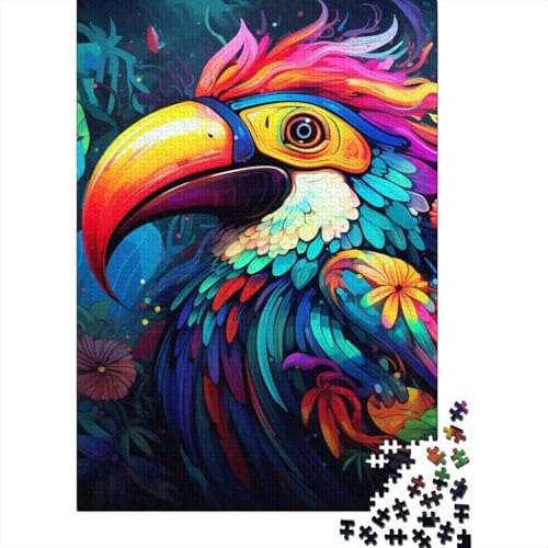 Art Toucans 500-teiliges Puzzle für Erwachsene, 500-teiliges Holzpuzzle, Puzzle, praktisches Spiel, Familiendekoration, 500 Teile (52 x 38 cm) von BaoFFF