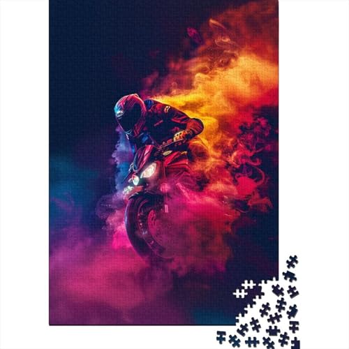 Bunte Motorräder Puzzle für Teenager 1000 Teile Puzzle Denksport-Puzzles für Erwachsene 1000 Teile (75x50cm) von BaoFFF