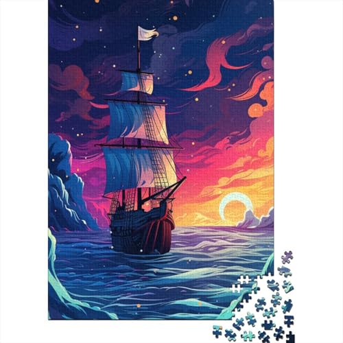 Bunte Schiffe-Puzzles für Erwachsene, 300-teiliges Puzzle für Teenager, Lernspiel, Herausforderungsspielzeug, 300 Stück (40 x 28 cm) von BaoFFF