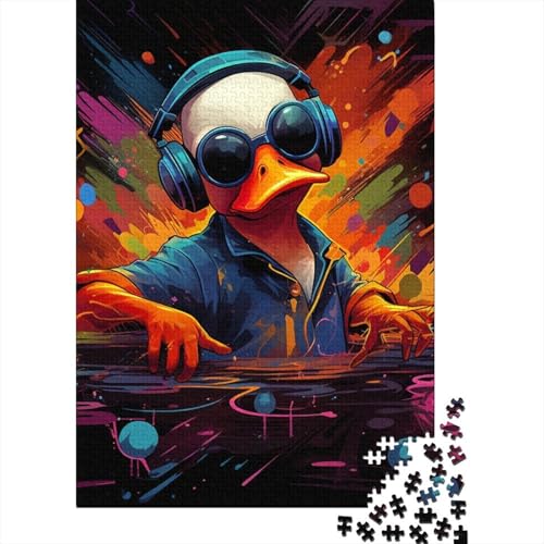 Buntes Art-Enten-Puzzle mit 1000 Teilen für Erwachsene, Brain-Challenge-Puzzle für Teenager, Unmögliches Puzzle mit 1000 Teilen (75 x 50 cm) von BaoFFF