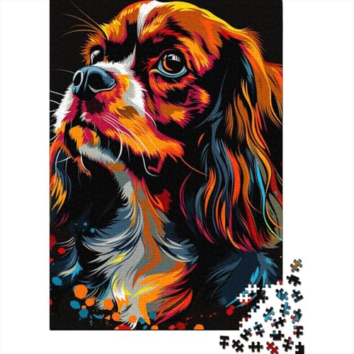 Cavalier King Charles Spaniel Hundepuzzle für Erwachsene, 300 Teile, Puzzle für Erwachsene und Teenager, Familienspiel, 300 Teile (40 x 28 cm) von BaoFFF