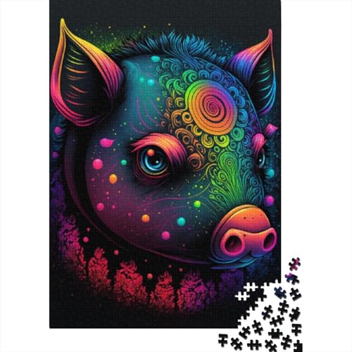 Cosmic Pig Puzzle für Erwachsene, 1000 Teile, Puzzles für Erwachsene und Teenager ab 12 Jahren, 1000 Teile (75 x 50 cm) von BaoFFF