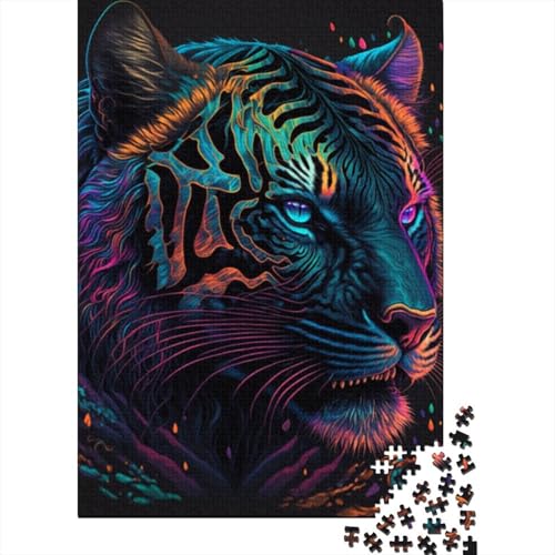 Cosmos Tiger Puzzle für Erwachsene und Jugendliche, 1000 Teile, Holzpuzzle für Erwachsene, Puzzles für Jugendliche ab 12 Jahren, 1000 Teile (75 x 50 cm) von BaoFFF