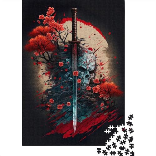 Deadly Blade-Puzzle für Erwachsene und Jugendliche, 500 Teile, Holzpuzzle für Erwachsene, Puzzles für Erwachsene und Jugendliche ab 12 Jahren, Thanksgiving-Geschenke, 500 Teile (52 x 38 cm) von BaoFFF