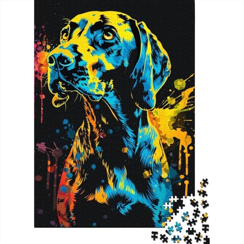 Deutscher Kurzhaar-Vorstehhund, Puzzle 1000 Teile, Holzpuzzle für Erwachsene und Teenager, Familienspiel, 1000 Teile (75 x 50 cm) von BaoFFF