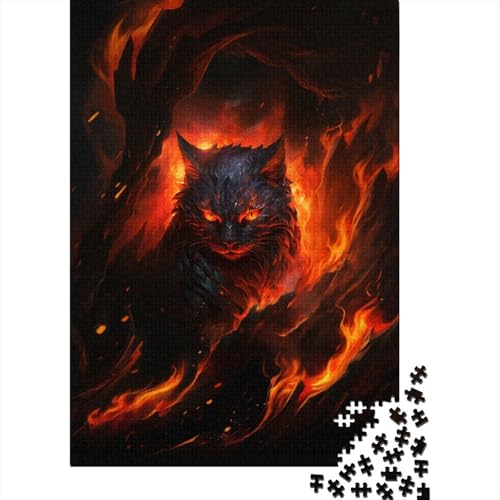 Die Katze aus der Hölle, Puzzle für Erwachsene und Jugendliche, 1000 Teile, Holzpuzzle für Teenager, Geschenke, Denksportspiel, 1000 Teile (75 x 50 cm) von BaoFFF