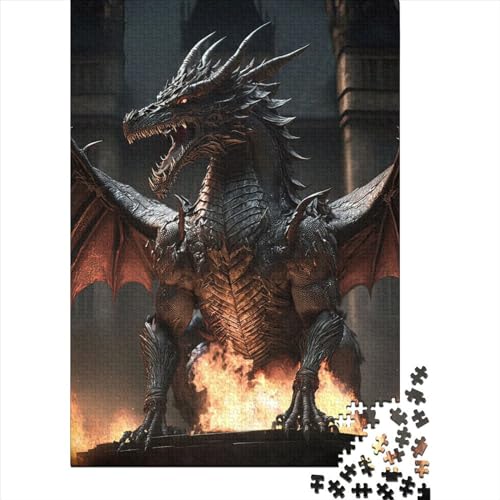 Drachenpuzzle mit 500 Teilen für Erwachsene, Puzzles für Erwachsene, Puzzles, Lernspielzeug, Erntedankgeschenke, 500 Stück (52 x 38 cm) von BaoFFF