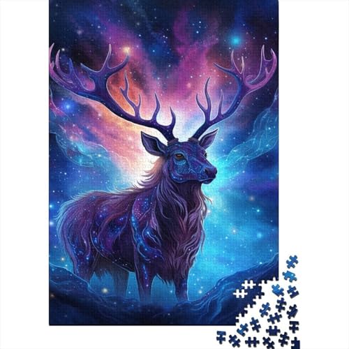 Fantasietier Hirsch 500-teiliges Puzzle | Puzzle | Nachhaltiges Puzzle für Erwachsene | Premium-Puzzle 100% Holz | Lustige Spiele 500 Teile (52 x 38 cm) von BaoFFF