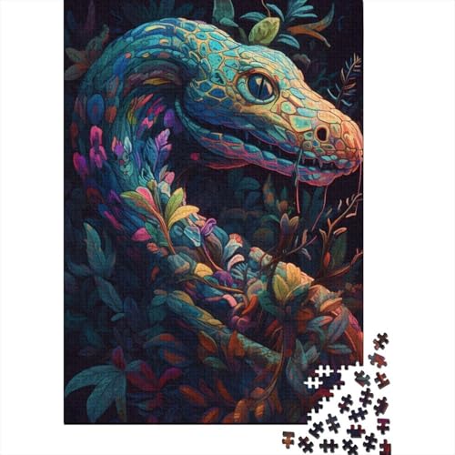 Fantasy-Schlangen-Puzzle für Erwachsene und Jugendliche, 1000 Teile, Puzzle für Erwachsene, nachhaltige Puzzlespiele, 1000 Teile (75 x 50 cm) von BaoFFF