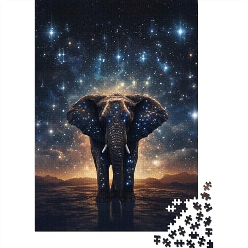 Galaxien-Elefanten 1000-teiliges Puzzle für Erwachsene, Puzzle 1000 Teile, DIY-Puzzle-Spielzeug als Geburtstagsgeschenk 1000 Teile (75 x 50 cm) von BaoFFF