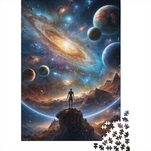 Galaxy Fantasy Planet 1000-teiliges Puzzle für Teenager, Geschenke, Holzpuzzle, Puzzle für Erwachsene, Lernspiele für zu Hause, DIY-Spielzeug, 1000 Stück (75 x 50 cm) von BaoFFF