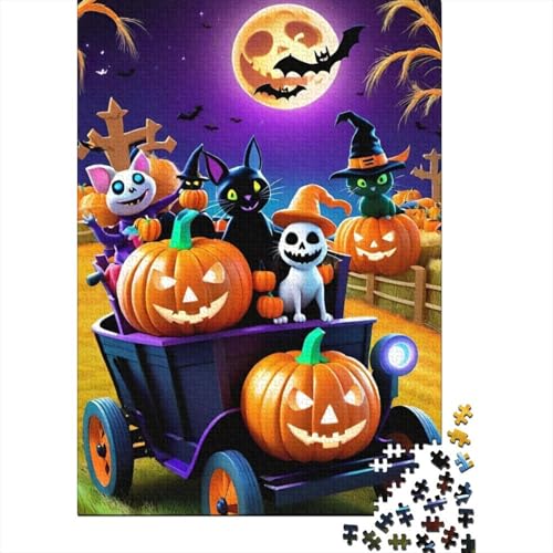 Halloween-Kürbis-Puzzle, 300 Teile, für Erwachsene, Puzzle für Teenager, Familienunterhaltungsspielzeug, 300 Teile (40 x 28 cm) von BaoFFF