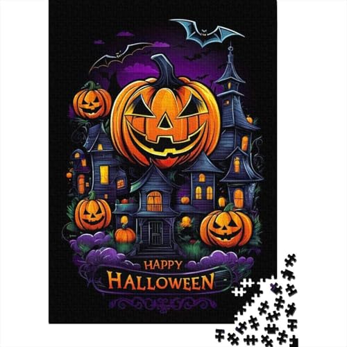 Halloween-Kürbis-Puzzle 1000 Teile für Erwachsene, 1000-teiliges Puzzle, Familienaktivitäts-Puzzle, Lernspiele, 1000 Teile (75 x 50 cm) von BaoFFF