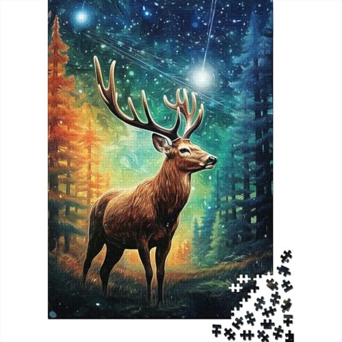 Mirage Deer 300-teiliges Puzzle | Puzzle | Nachhaltiges Puzzle für Erwachsene | Hochwertiges Puzzle aus 100% Holz | Lustige Spiele 300 Teile (40 x 28 cm) von BaoFFF