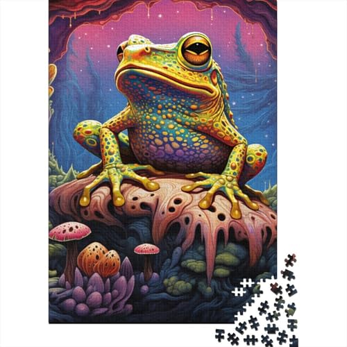 Puzzle 1000 Teile, Bunte Laubfrösche, kreatives quadratisches Puzzle für Teenager, Holzpuzzle, Puzzle für Erwachsene, Geschenke 1000 Stück (75 x 50 cm) von BaoFFF