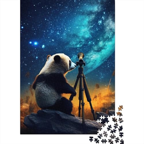 Puzzle 1000 Teile, Galaxy Panda, Puzzle für Erwachsene, Schwierigkeitsgrad: Puzzle, Lernspiele, Spielzeug, Familiendekoration, 1000 Stück (75 x 50 cm) von BaoFFF