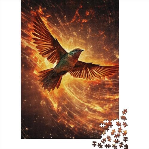 Puzzle 1000 Teile, farbenfrohe Kunst, Kolibri, kreatives quadratisches Puzzle für Teenager, Holzpuzzle, Puzzle für Erwachsene, Geschenke 1000 Stück (75 x 50 cm) von BaoFFF