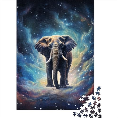 Puzzle 1000 Teile Galaxien Elefanten Puzzle für Erwachsene Schwierigkeitspuzzle Lernspiele Spielzeug Familiendekoration 1000 Teile (75x50cm) von BaoFFF