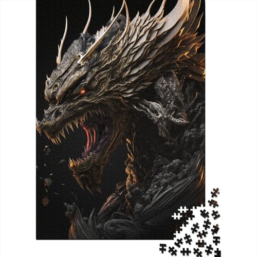 Puzzle 1000 Teile für Erwachsene, Brave Dragon Puzzle, Holzpuzzle für Erwachsene, Familienunterhaltungsspielzeug, 1000 Teile (75 x 50 cm) von BaoFFF