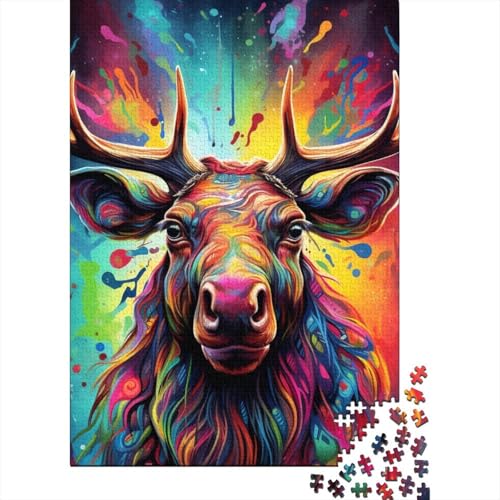 Puzzle 300 Teile, Art Elch-Puzzle, Puzzle für Erwachsene, Schwierigkeitspuzzle, Lernspiele, Spielzeug, Familiendekoration, 300 Stück (40 x 28 cm) von BaoFFF