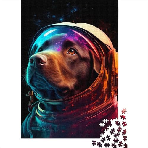 Puzzle 300 Teile, Weltraum-Labrador-Retriever 2, Puzzle für Erwachsene, Holzpuzzle, Puzzle für Erwachsene, Geburtstagsgeschenk, 300 Teile (40 x 28 cm) von BaoFFF