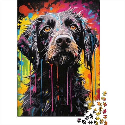 Puzzle 500 Teile, Psychedelischer Pudel, Puzzle für Erwachsene, Schwierigkeitsgrad: Puzzle, Lernspielzeug, Spiele, Familiendekoration, 500 Stück (52 x 38 cm) von BaoFFF