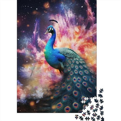 Puzzle 500 Teile Galaxy Peacock Puzzle für Erwachsene, Puzzles für schwierige Puzzles, Lernspiele, Spielzeug, Familiendekoration, 500 Stück (52 x 38 cm) von BaoFFF