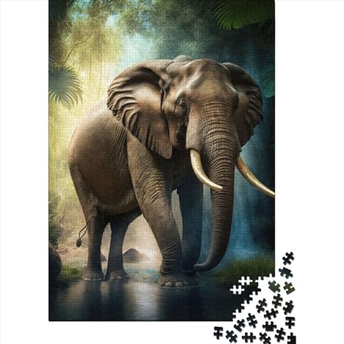 Puzzle Elefanten Tier 2 300 Teile Puzzle für Erwachsene Holzpuzzle Geeignet für Erwachsene und über 18 Jahre alt Tolles Geschenk für Erwachsene 300 Teile (40x28cm) von BaoFFF