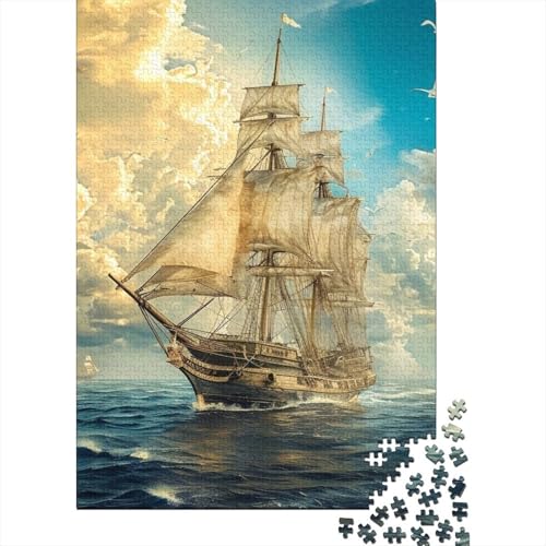 Puzzle Segelboot, 300-teiliges Puzzle für Erwachsene, Holzpuzzle für Erwachsene und ab 18 Jahren, Familienunterhaltungsspielzeug, 300 Teile (40 x 28 cm) von BaoFFF