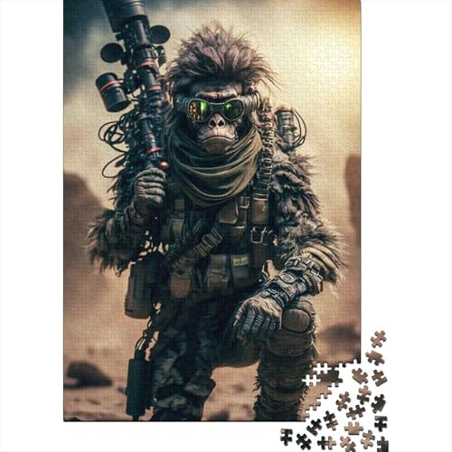 Puzzle für Erwachsene, 1000 Puzzles, Monkey Troops-Puzzle für Erwachsene, Holzpuzzle, lustige Puzzlespiele, 1000 Teile (75 x 50 cm) von BaoFFF