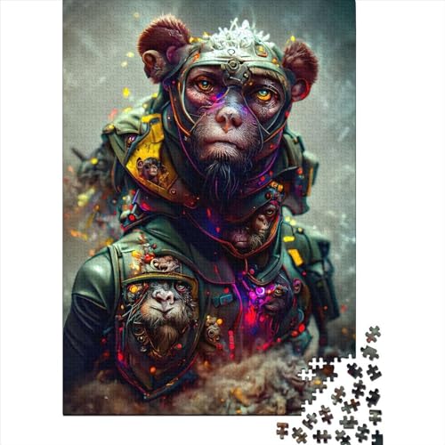 Puzzle für Erwachsene, 1000 Teile, Ape De Warrior, Puzzle für Erwachsene, Holzbrett-Puzzle, Familienunterhaltungsspielzeug, 1000 Teile (75 x 50 cm) von BaoFFF