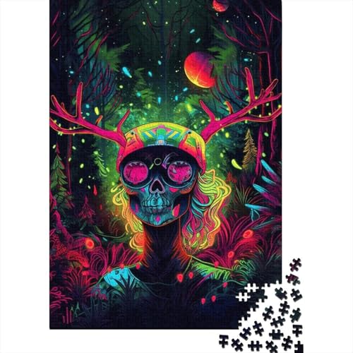 Puzzle für Erwachsene, 1000 Teile, Psychedelic Mood4, rechteckige Puzzles für Erwachsene und Holzbrettpuzzles, Familiendekoration, 1000 Teile (75 x 50 cm) von BaoFFF