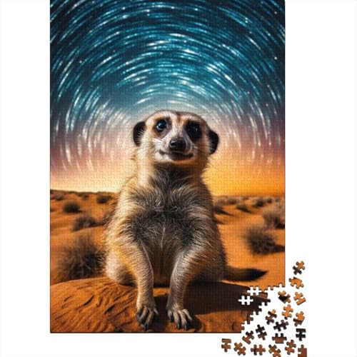 Puzzle für Erwachsene, 1000 Teile, Sternennacht-Erdmännchen-Puzzle, Lernspiel, Spielzeug, Familiendekoration, 1000 Teile (75 x 50 cm) von BaoFFF