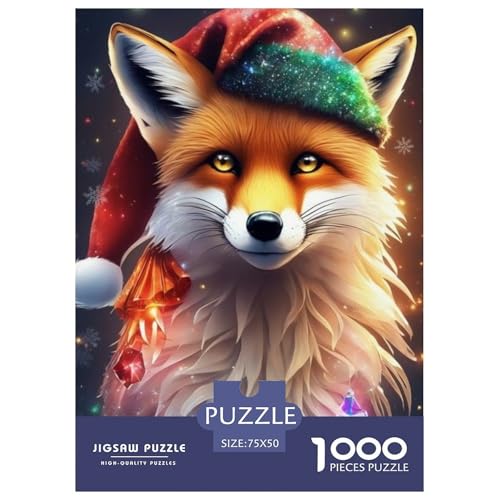 Puzzle für Erwachsene, 1000 Teile, Tierkunst, Fuchs, Puzzles für Teenager, Geschenke, Puzzles für Erwachsene, 1000 Teile (75 x 50 cm) von BaoFFF