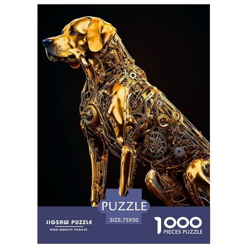 Puzzle für Erwachsene, 1000 Teile, Tierkunst, Hund, Holzpuzzle für Erwachsene, Puzzle, Denksportaufgabe, 1000 Teile (75 x 50 cm) von BaoFFF